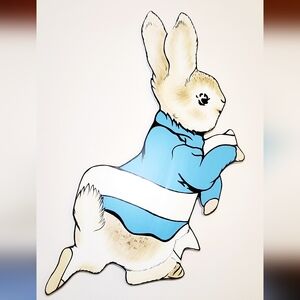 Peter Rabbit Hanging Wooden Sign with Stake